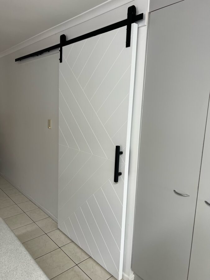 PACKAGE DEAL 2150x1200 Herringbone Style Barn Door Primed