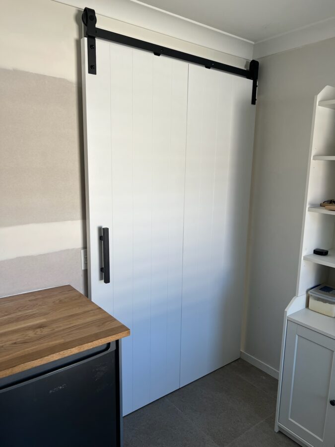 2150x1220 Flat VJ Bifold Barn Doors PRIMED - FINAL SALE