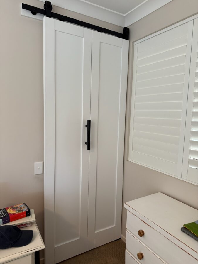 2150x820 Moda Style Bifold Barn Doors PRIMED - FINAL SALE