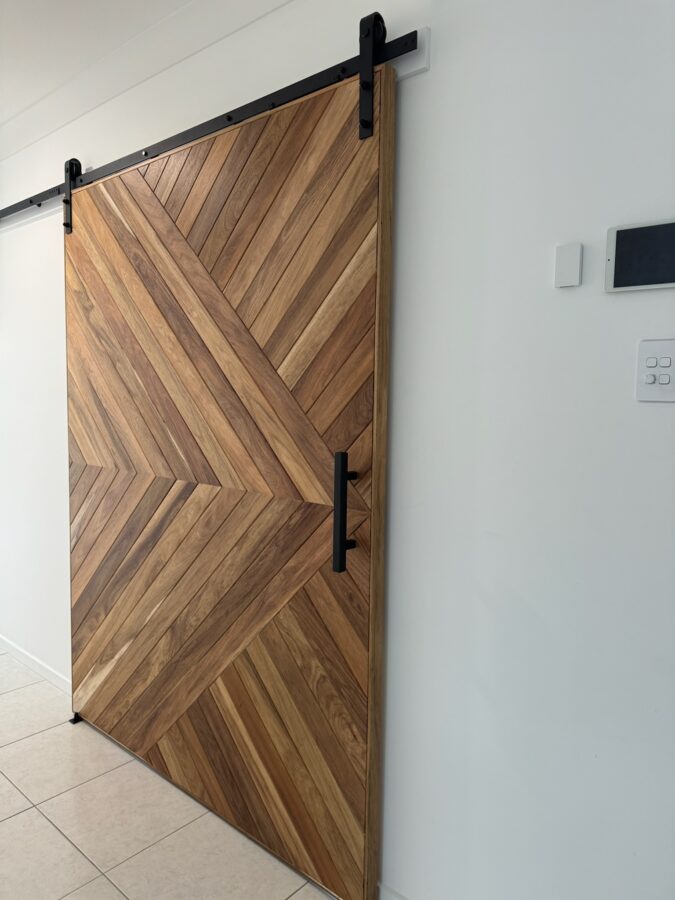 Blackwood Herringbone Style Barn Door